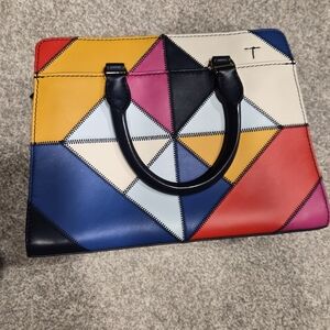 Tory Burch Colorful Geometric Tote Bag